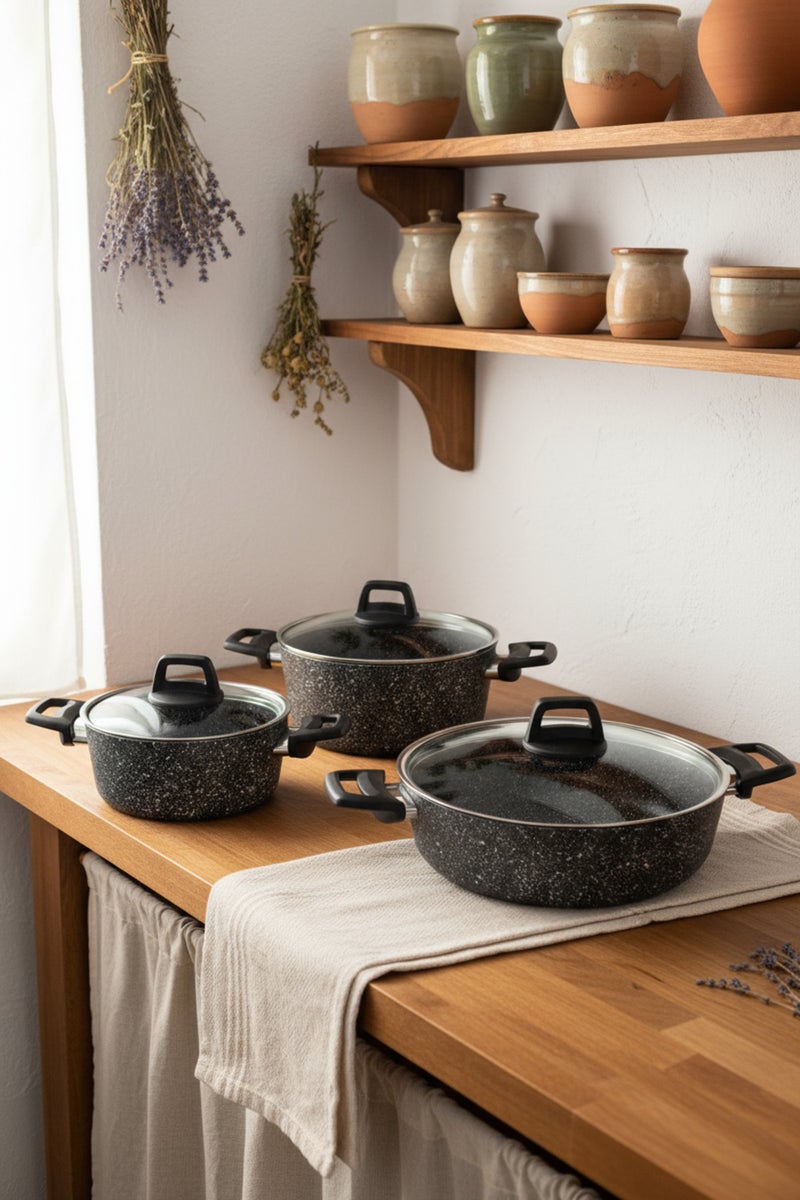 Bernardo Anita 13 Piece Cookware Set Gray (Made in Turkey) - Image 2